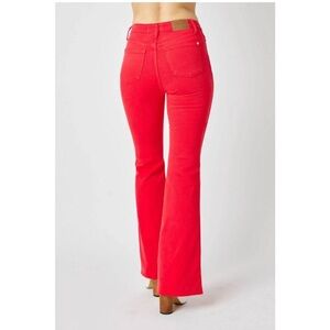 Judy Blue Vibrant Red Flare Jeans